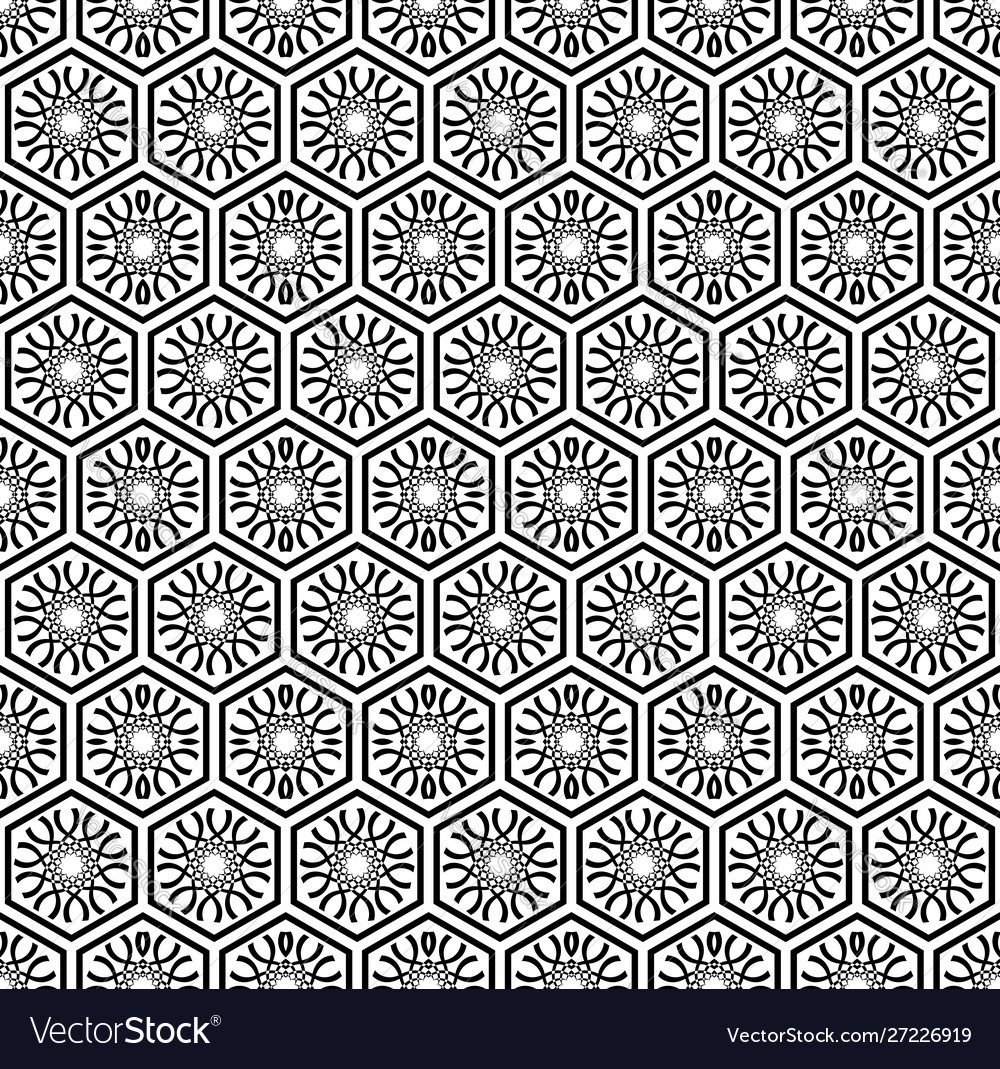 Seamless hexagons pattern