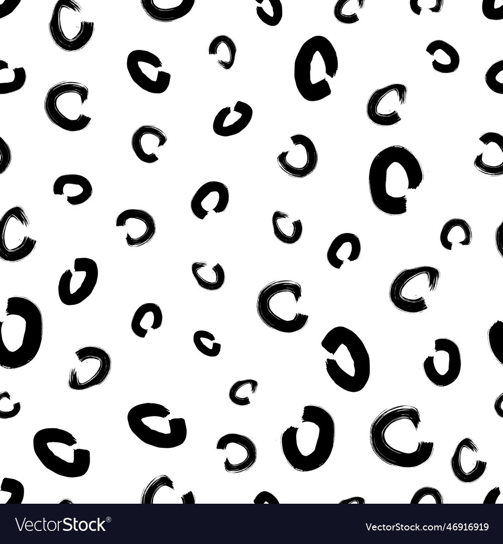 Seamless pattern with sketch circles shape vector image Seamless pattern with sketch circles shape