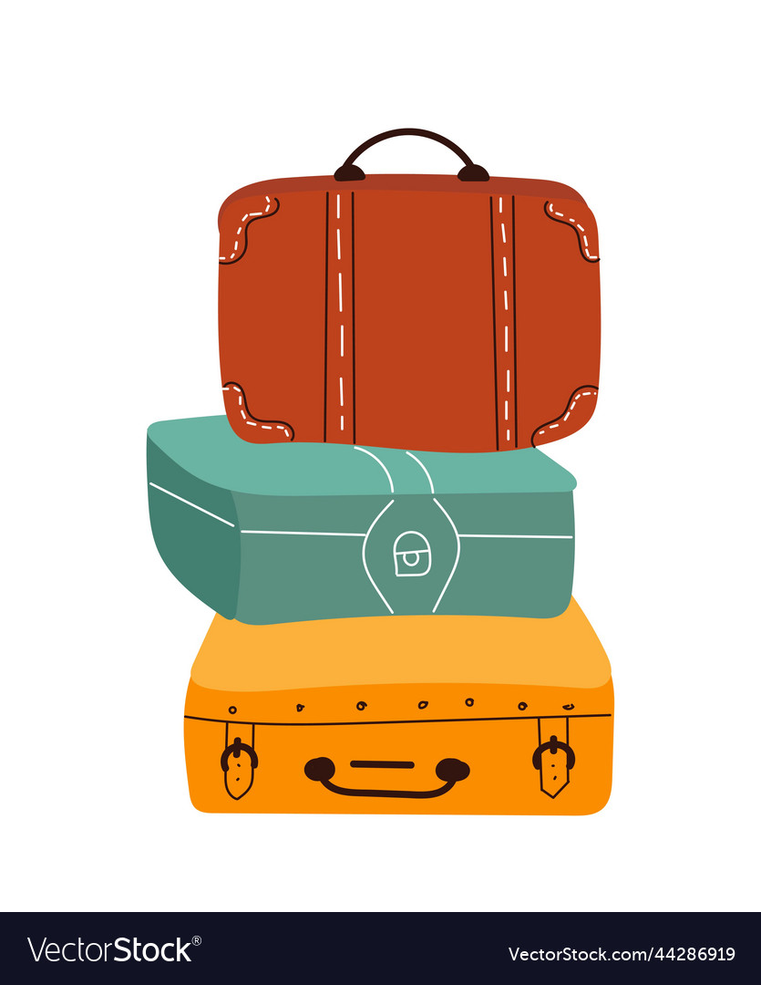 Stack of baggage icon vector image Stack of baggage icon