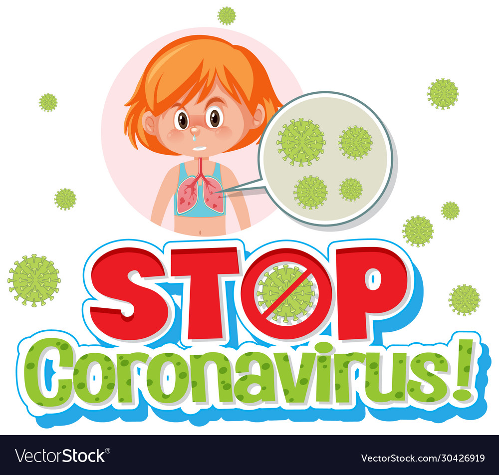 Stop corona virus sign