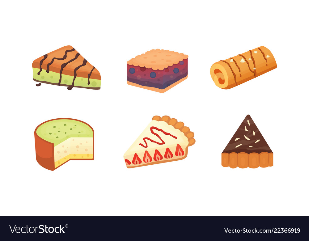 Sweets desserts objects collection strawberry