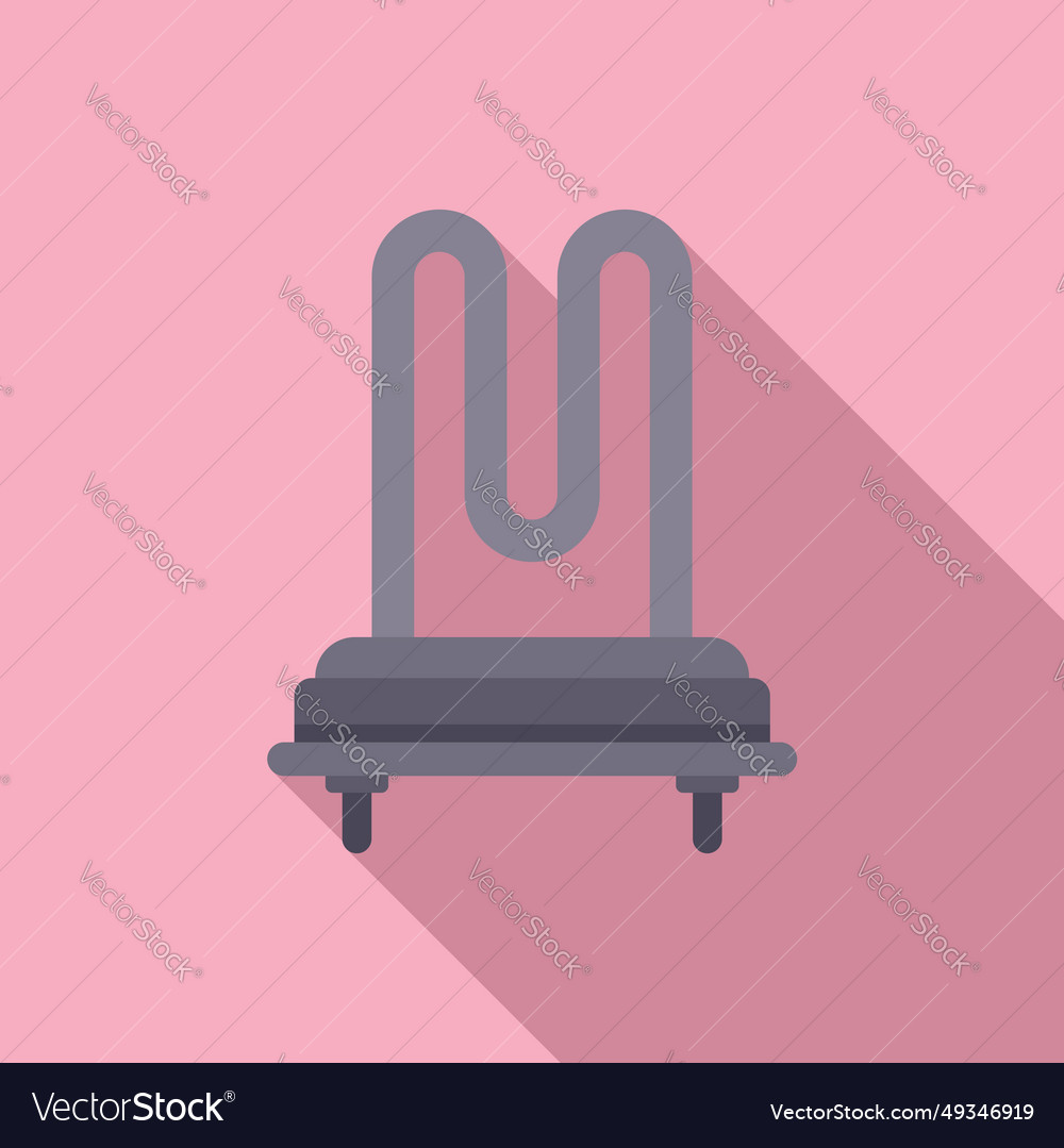 Washing machine boiler fix icon flat Royalty Free Vector