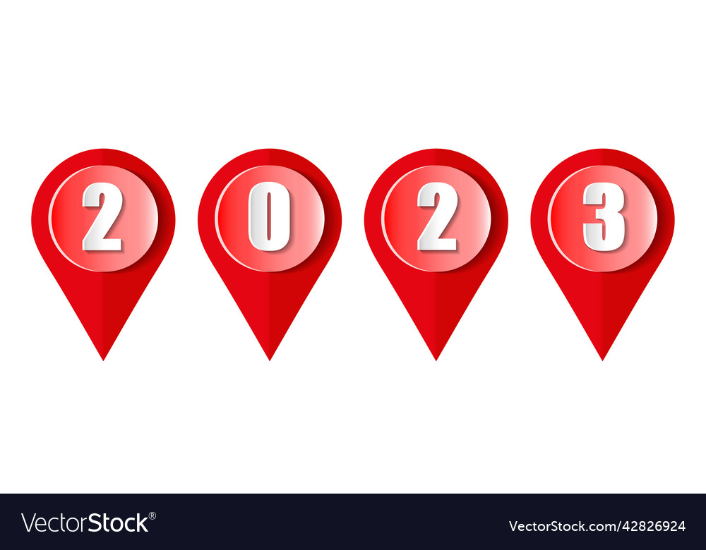 2023 - two thousand twenty-three icons on blank vector image 2023 - two thousand twenty-three icons on blank