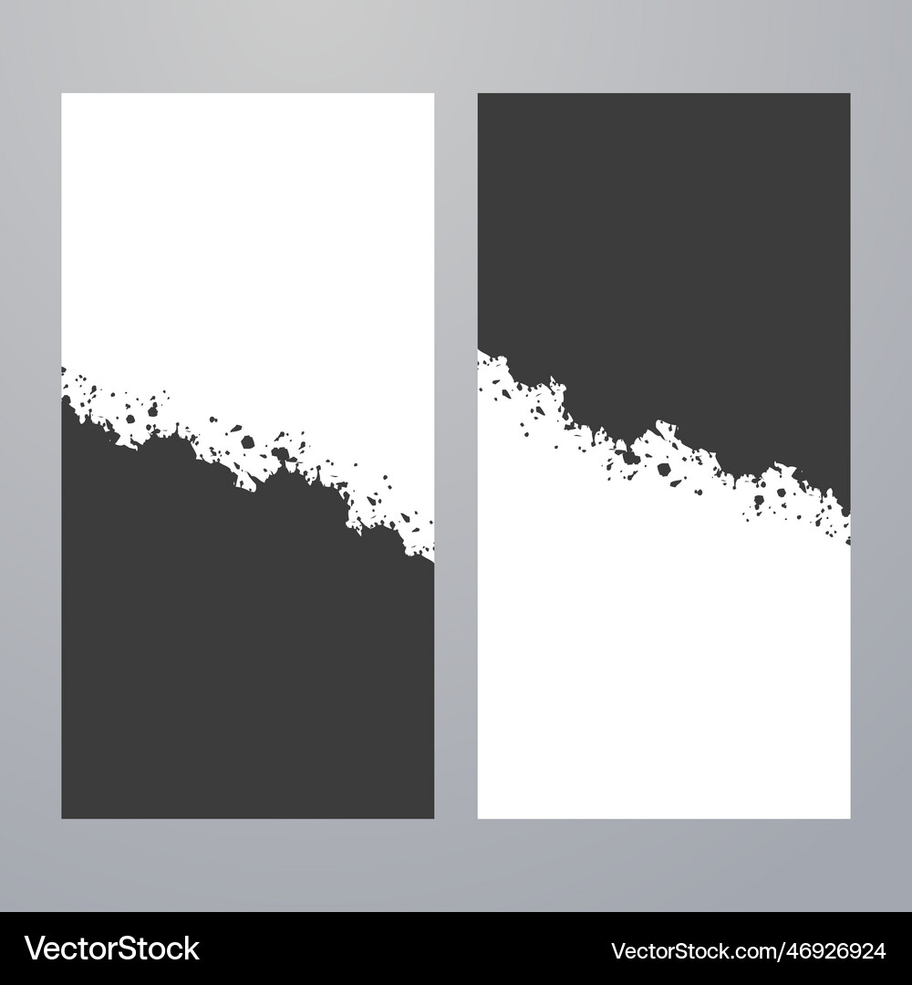Abstract black and white banner template Vector Image