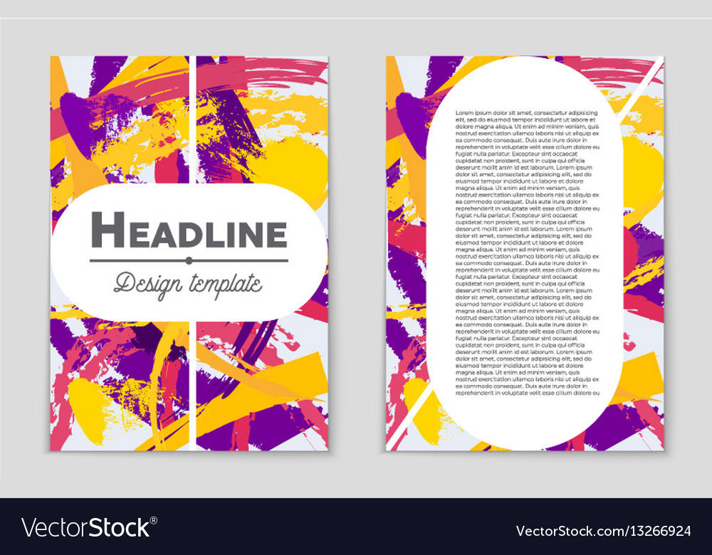 Abstract layout background set for art