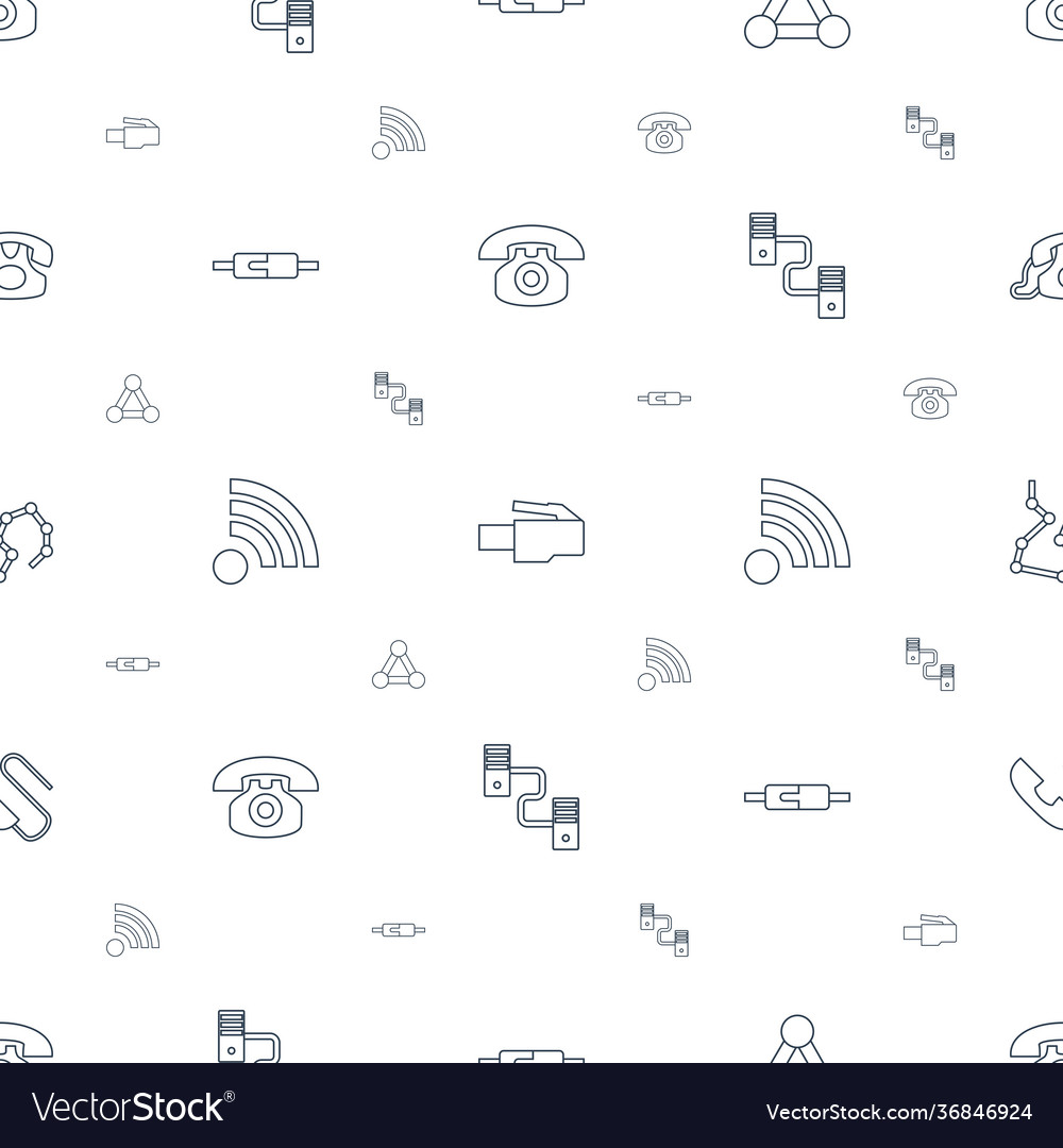 Connect icons pattern seamless white background