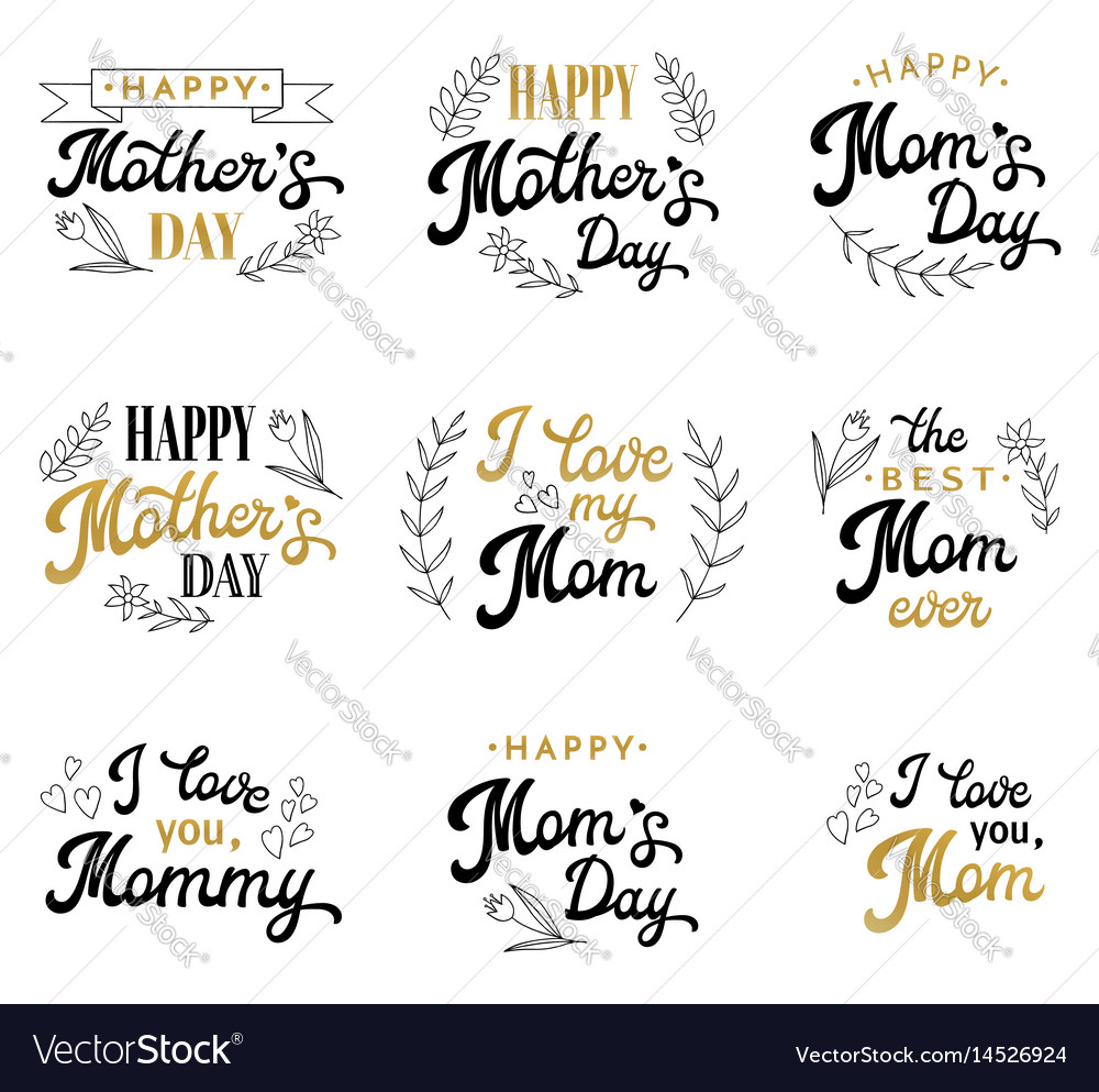 Mothers Day Hand Lettering Set