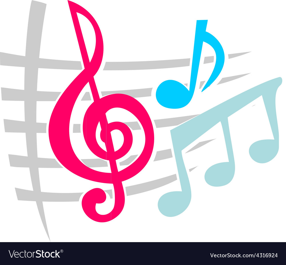 Notes music symbols Royalty Free Vector Image VectorStock