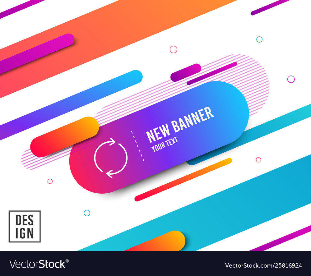 Refresh line icon rotation arrow sign Vector Image Refresh line icon rotation arrow sign