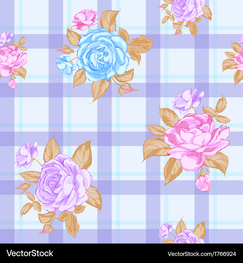 Seamless pattern with roses Royalty Free Vector Image