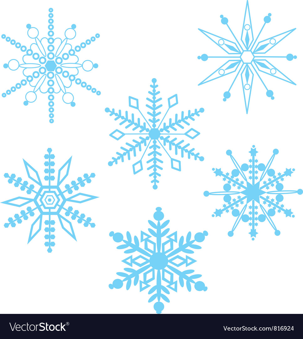 Snowflakes Royalty Free Vector Image - VectorStock