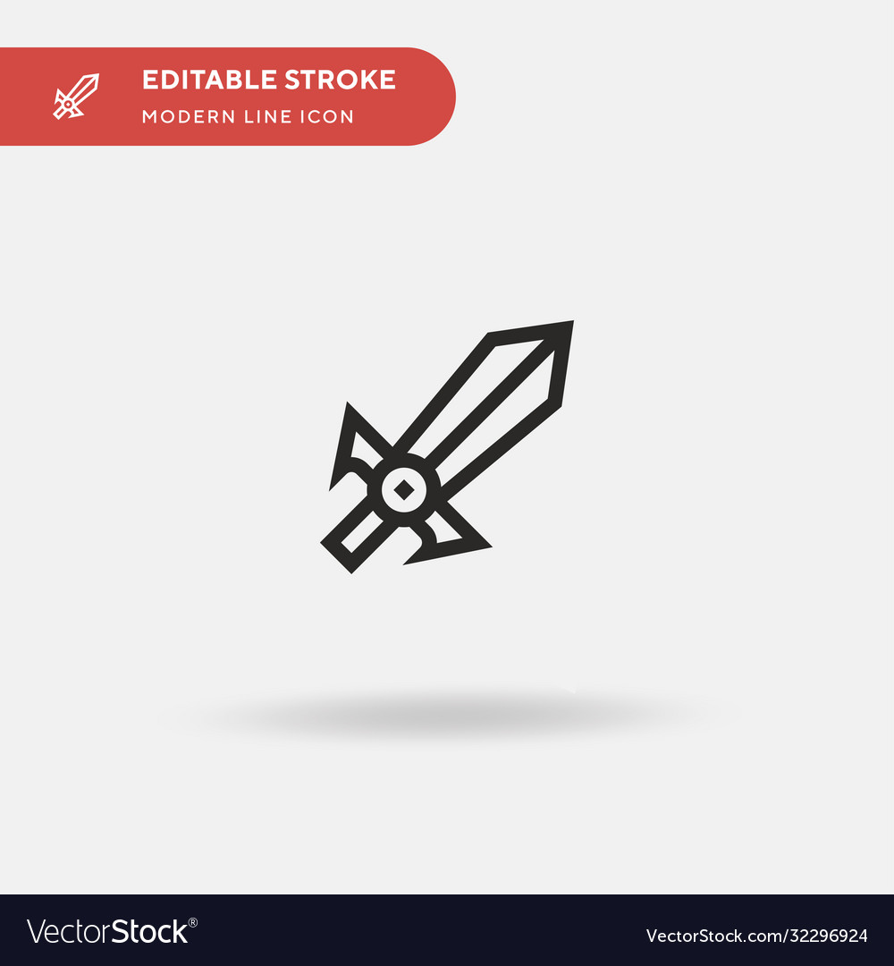 Sword simple icon symbol