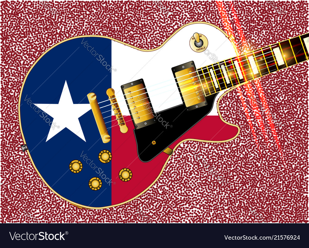 Texas flag guitar