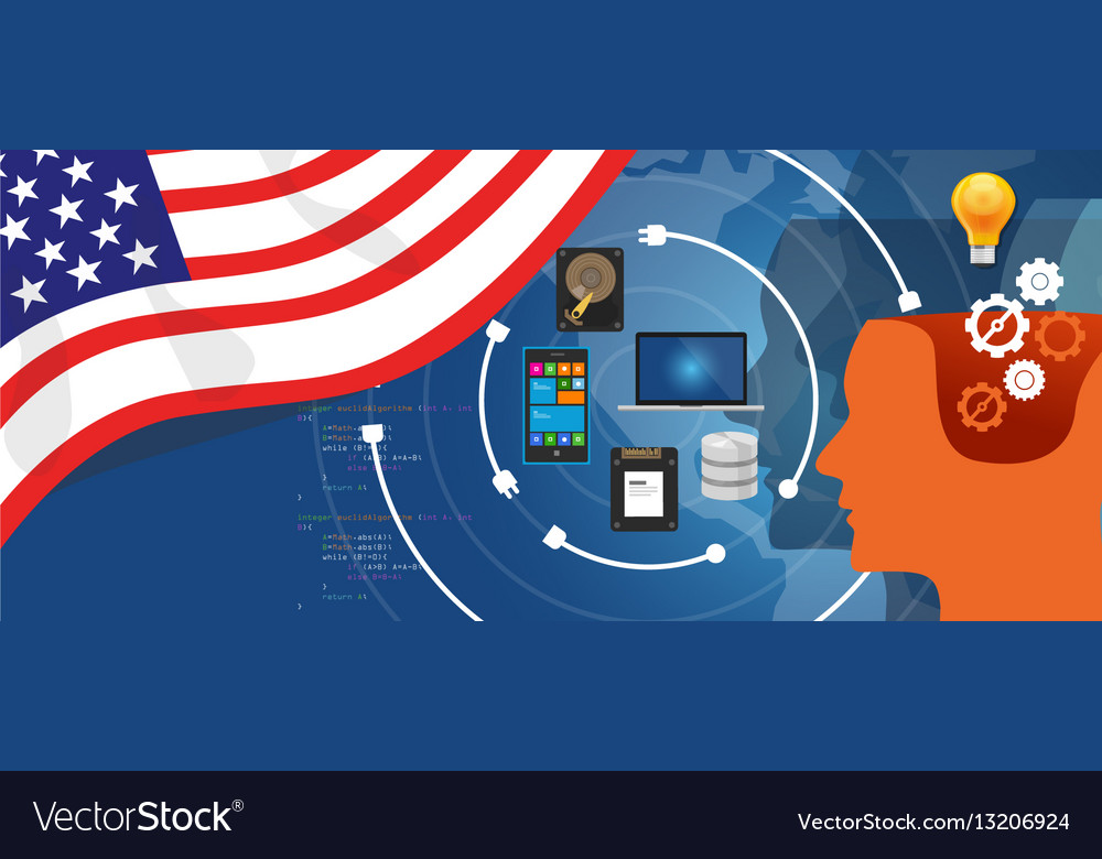 Usa america it information technology digital