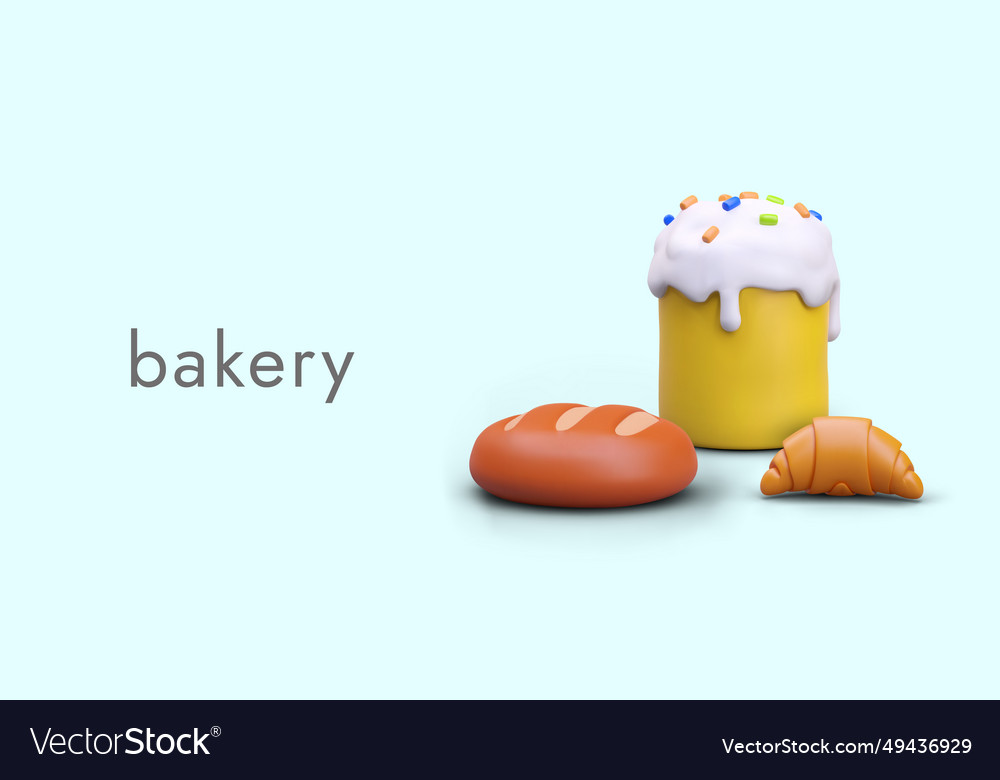 Bakery advertising concept daily and holiday