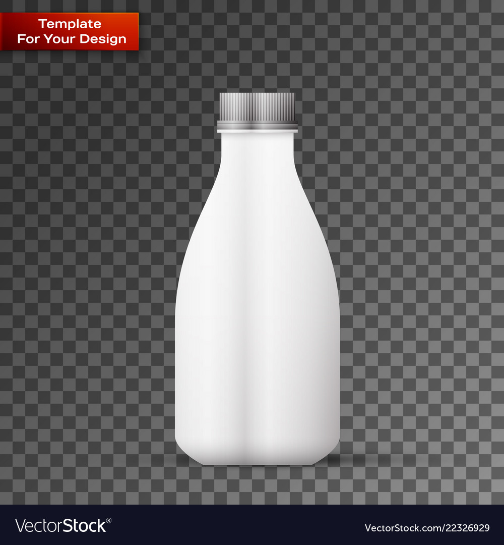 Blank Milk Or Juice Pack Isolated On Transparent Vector Image