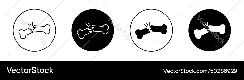 Broken bone icon Royalty Free Vector Image - VectorStock