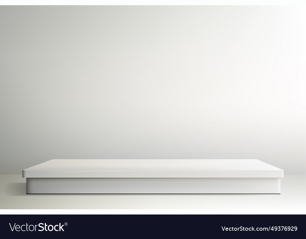 Empty room with realistic light 3d rectangular vector image Empty room with realistic light 3d rectangular