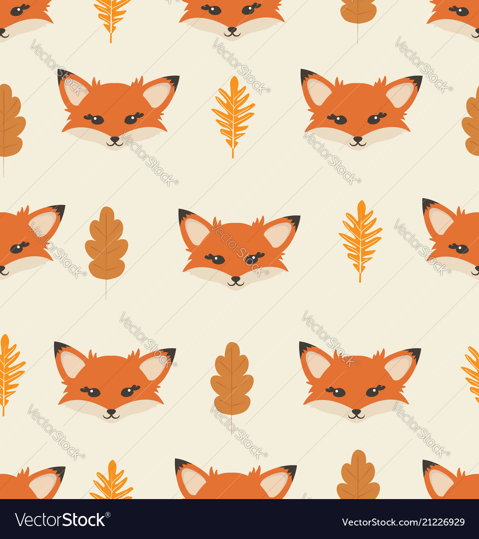 Head fox with different elements pattern