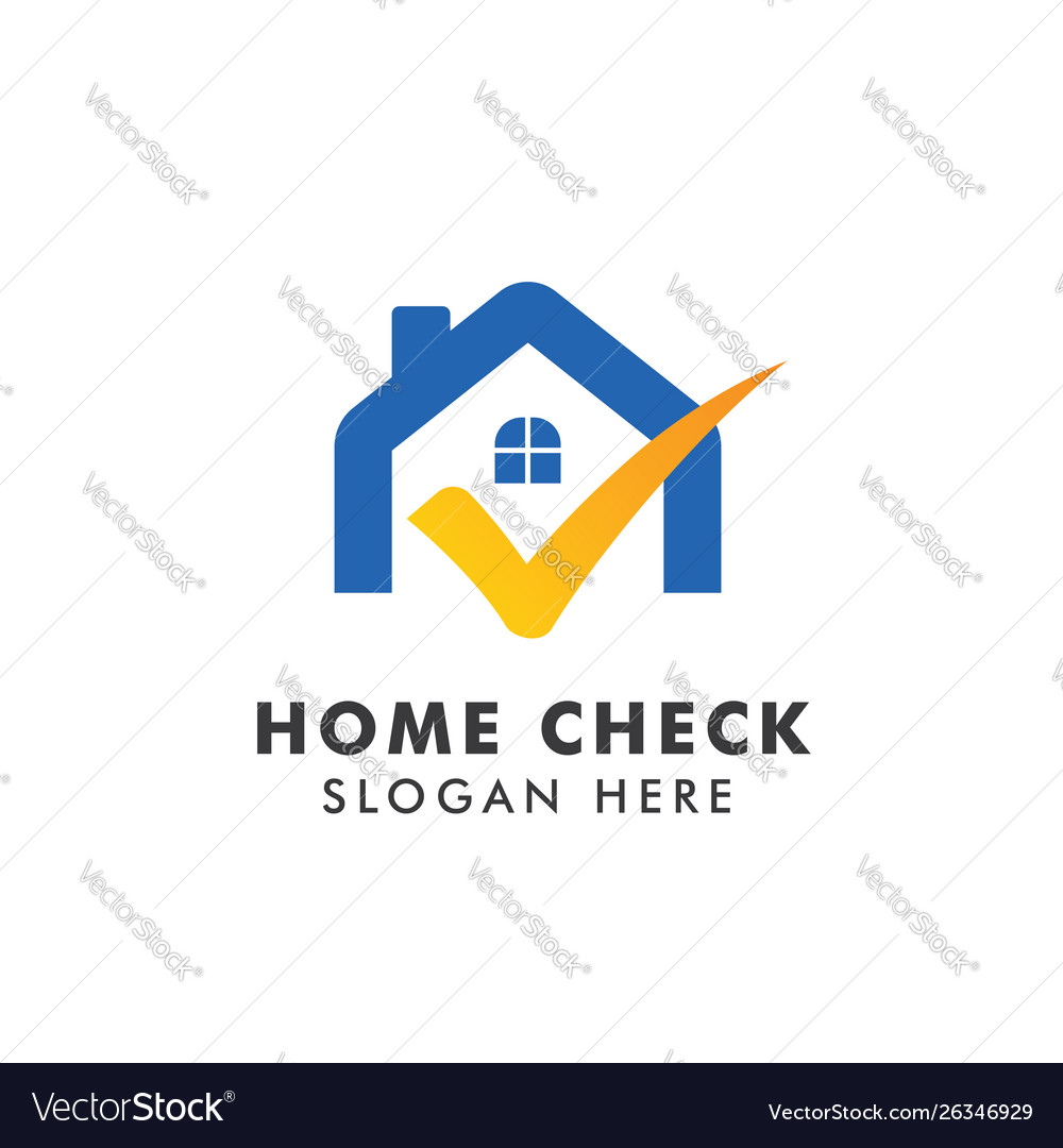 Home Logo Vorlage mit Prüfzeichen für real