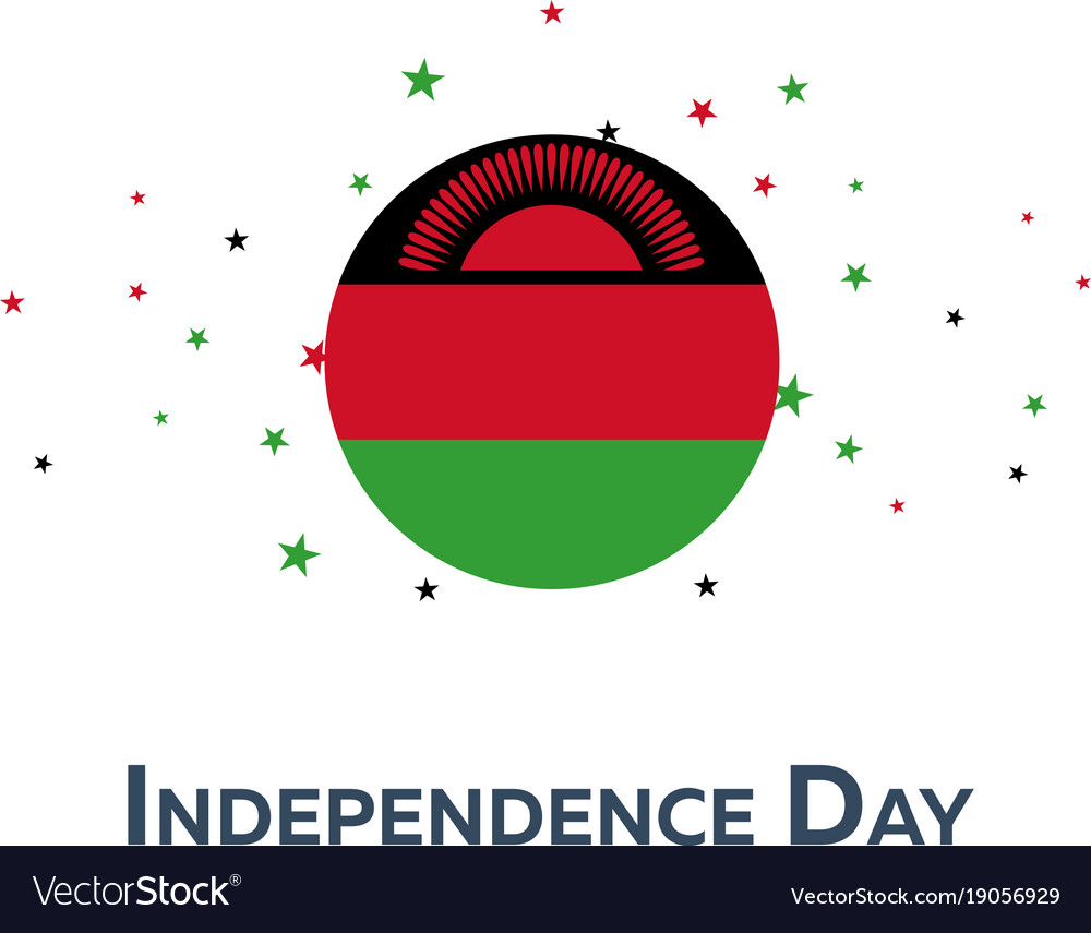 Independence day of malawi patriotic banner