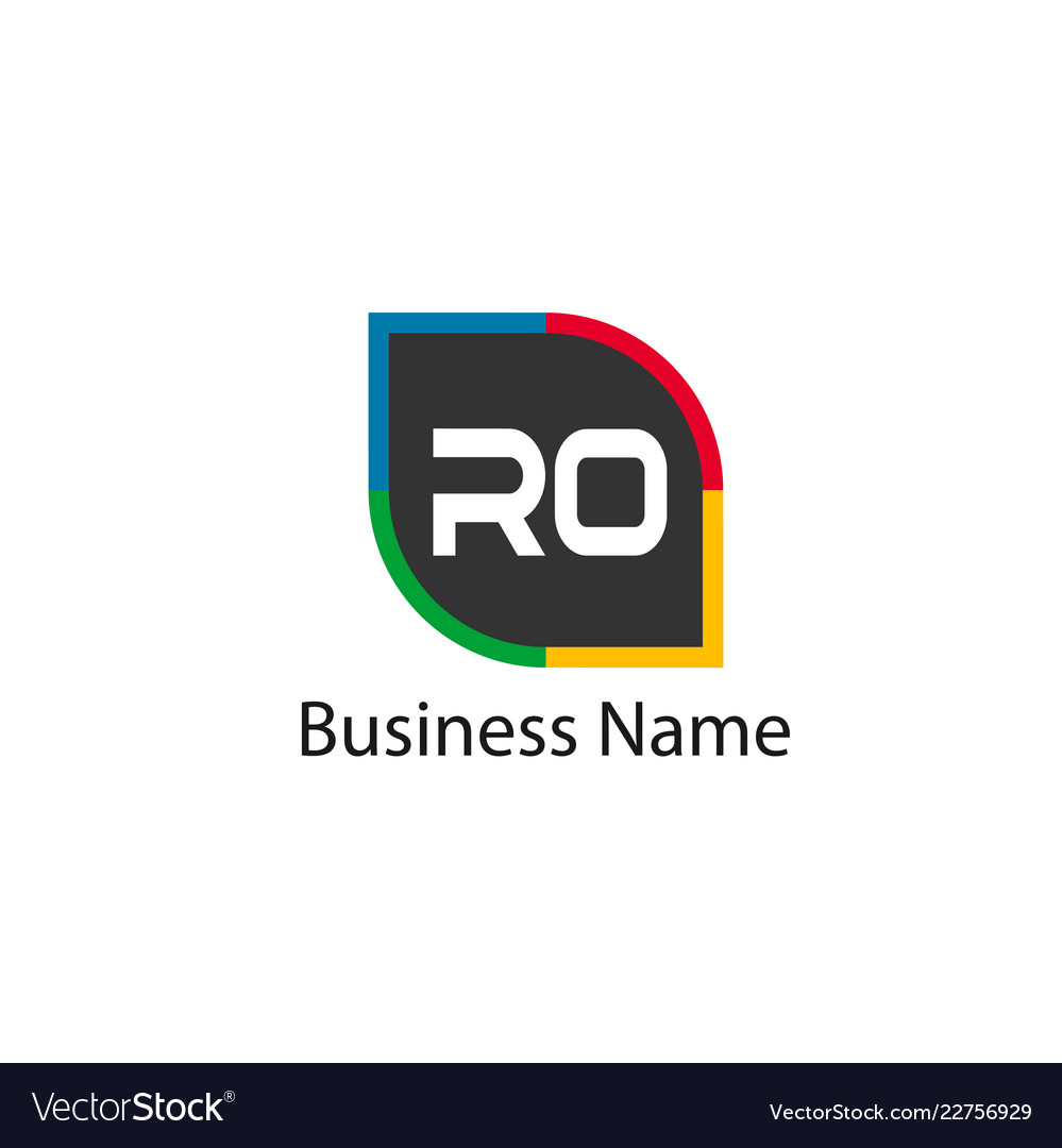 Initial letter ro logo template design