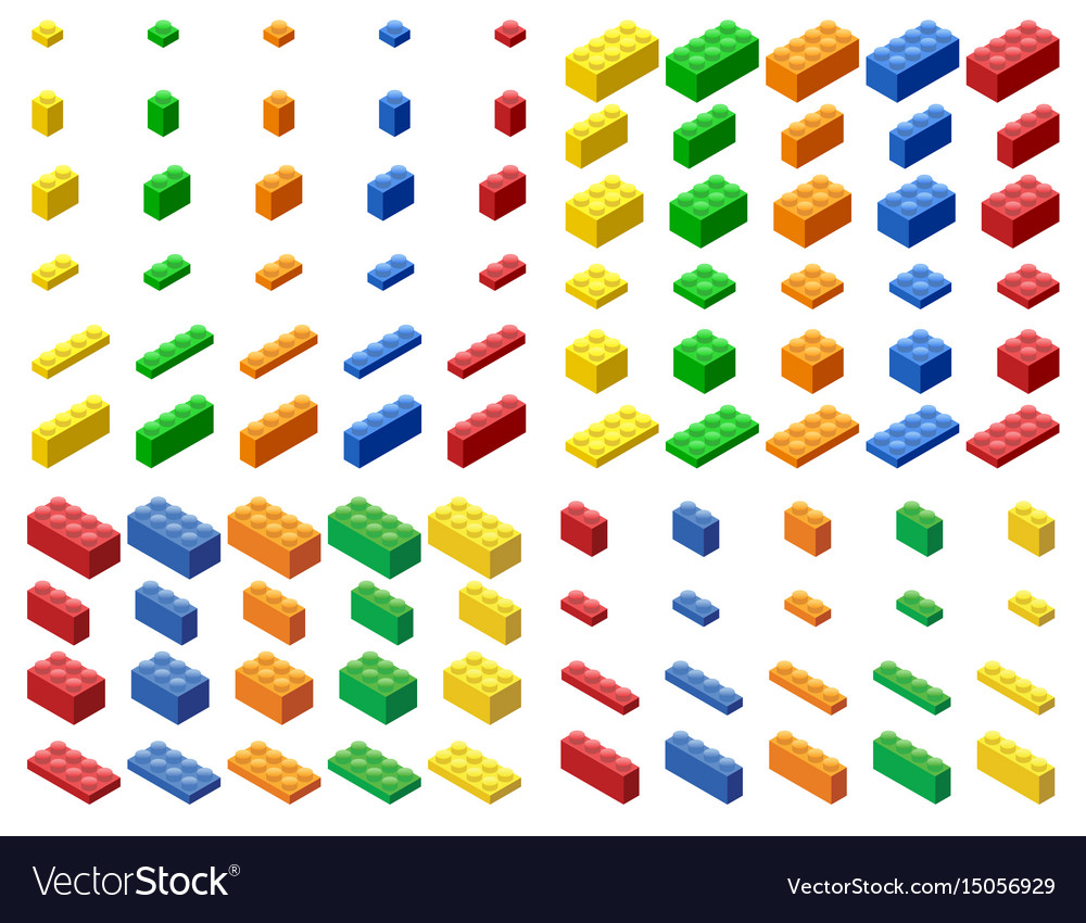 Isometric Building Blocks Set