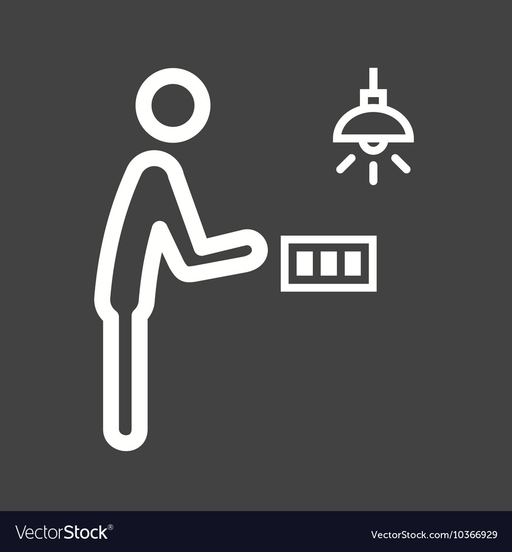 Man turning light
