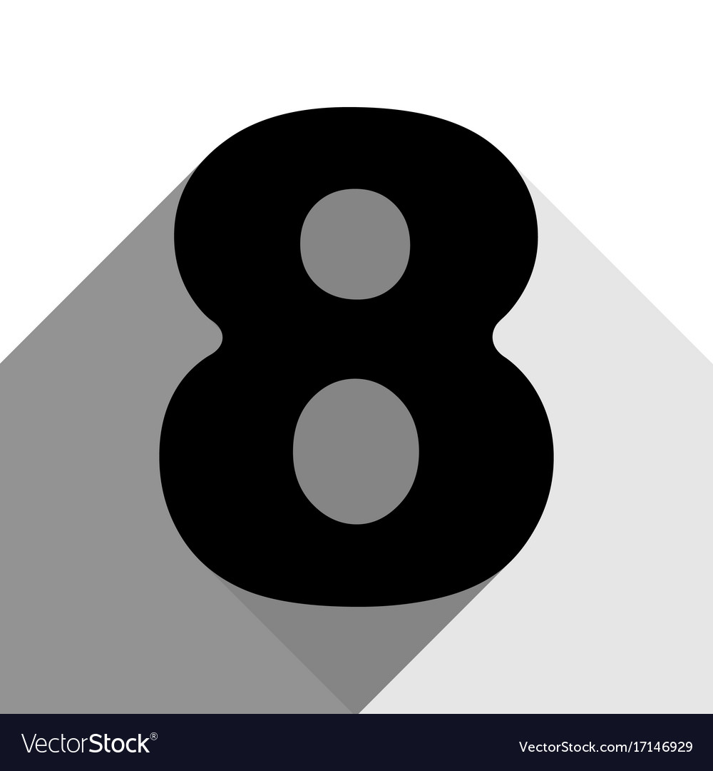 Number 8 sign design template element