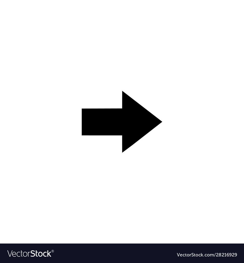 Right row simple icon Vector Image Right row simple icon