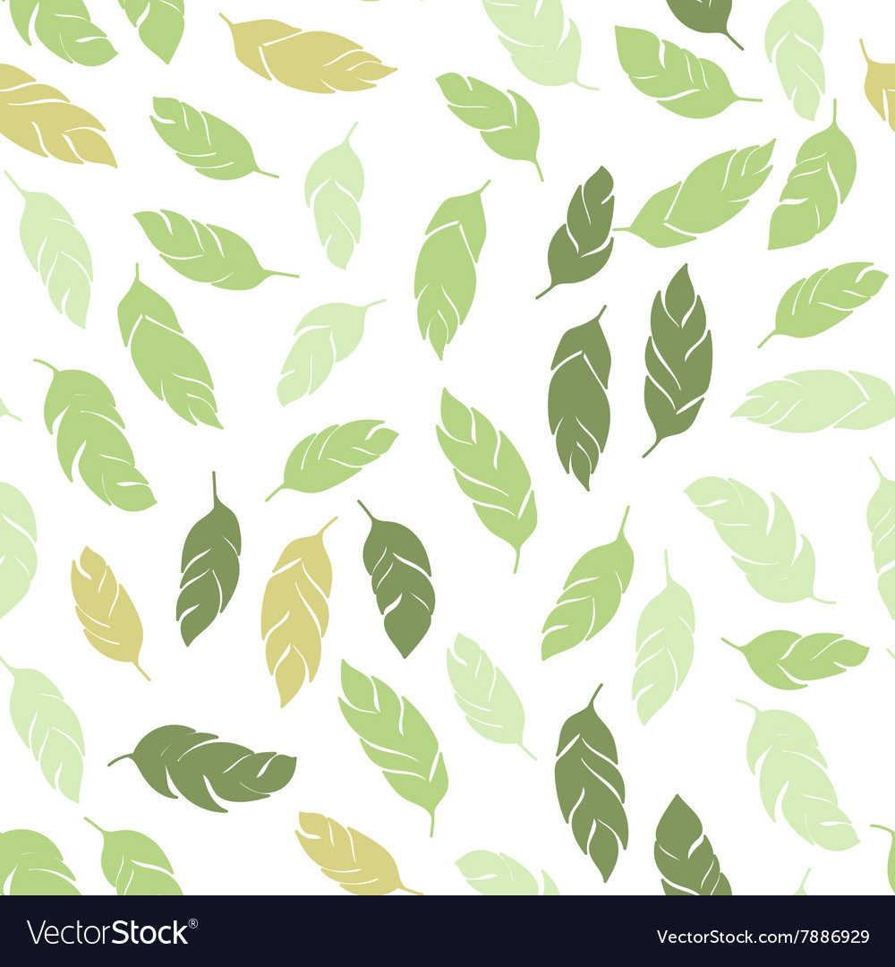 Seamless pattern of feathers doodle