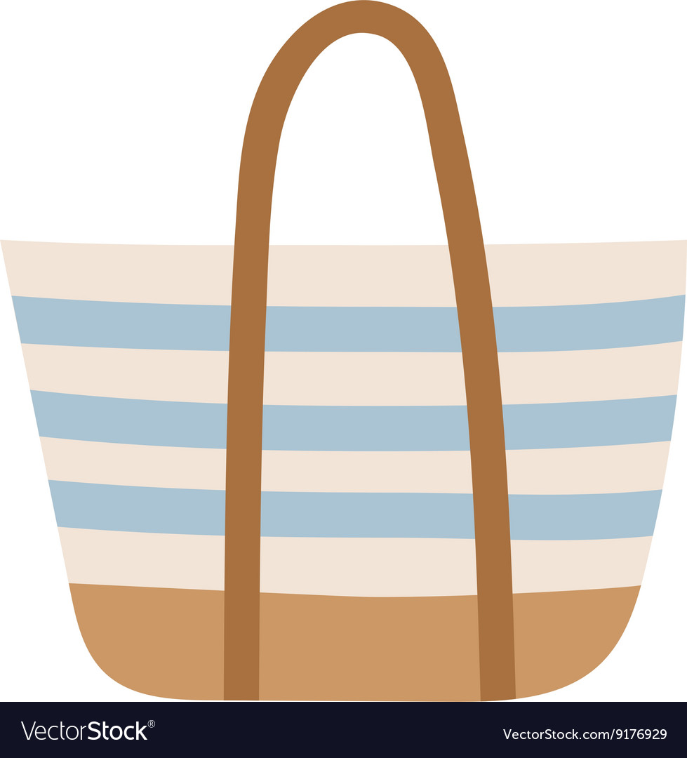 Summer bag isolated on white Royalty Free Vector Image