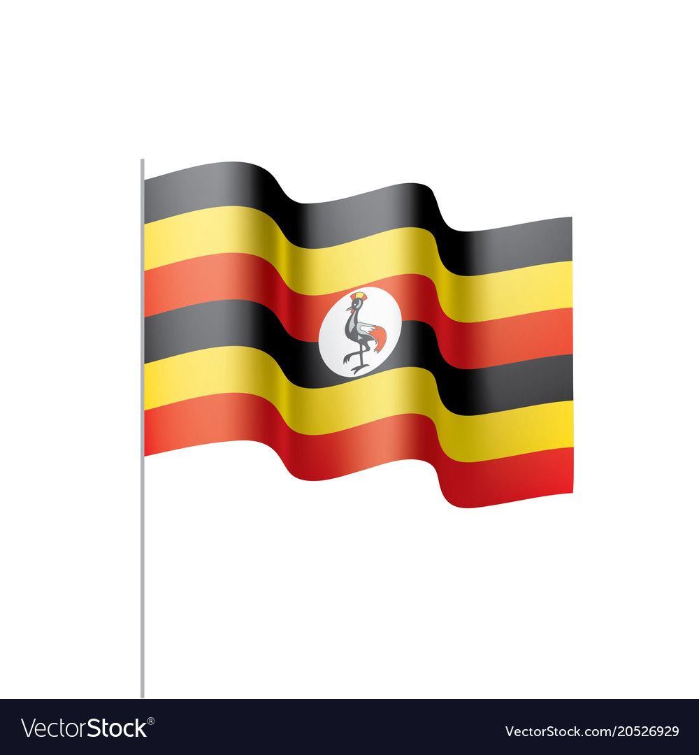 Uganda flag Royalty Free Vector Image - VectorStock