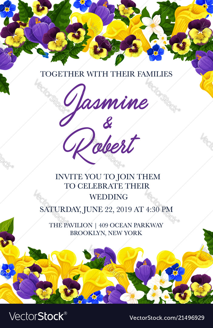 Wedding Invitation Flower Border Background Continental Wedding Celebration Background Image For Free Download