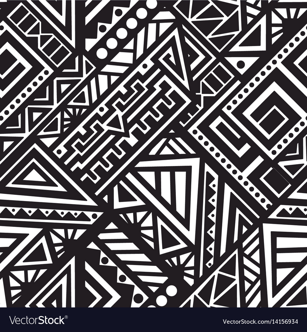 Abstract seamless pattern in ethnic style
