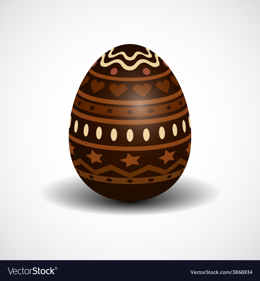 Chocolate Easter Egg Royalty Free Vector Image