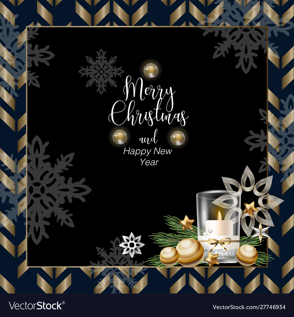 Christmas banner or postcard with candle Vector Image Christmas banner or postcard with candle