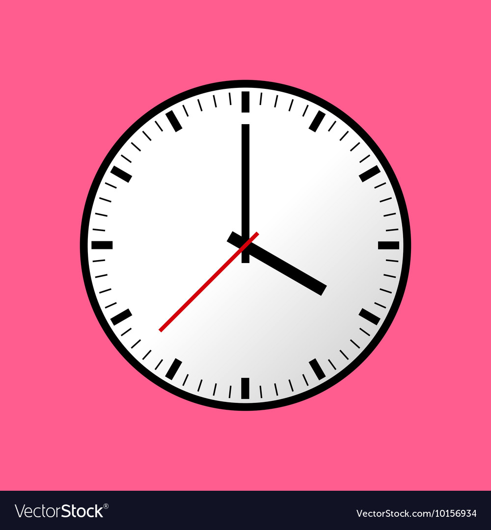 Clock icon flat design eps10