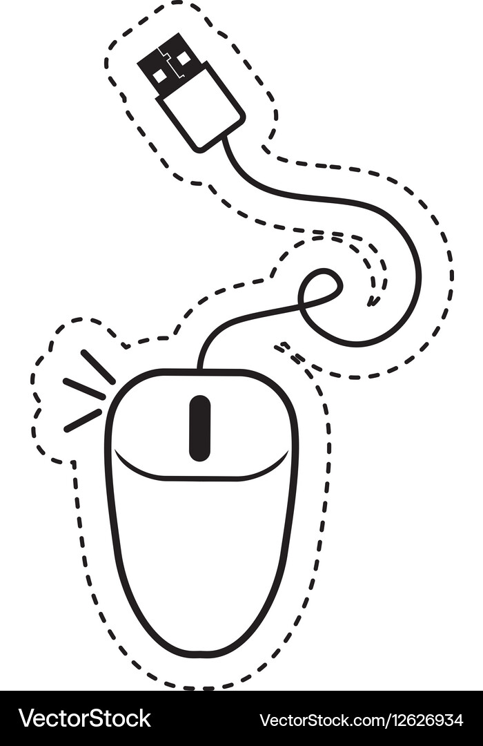 Computer mouse isolated icon Royalty Free Vector Image