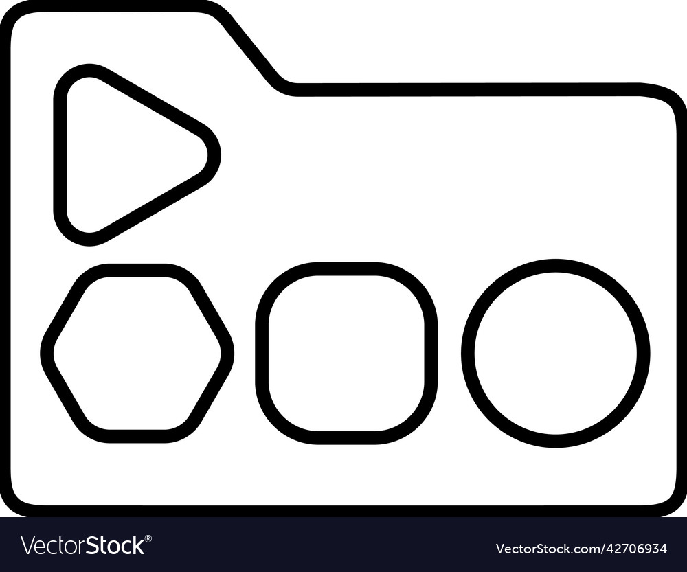 Data file unstructured outline icon line art
