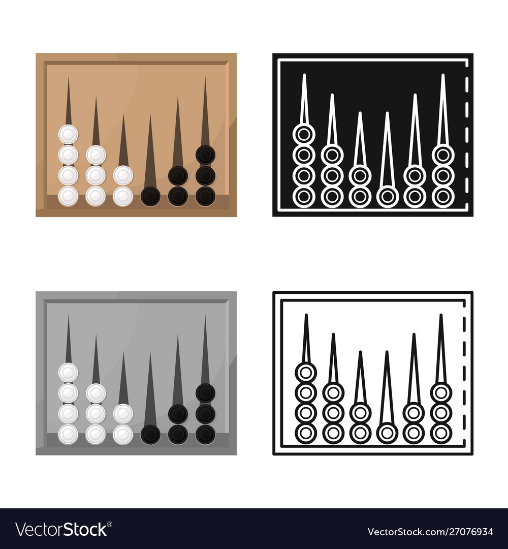 Design backgammon and game symbol
