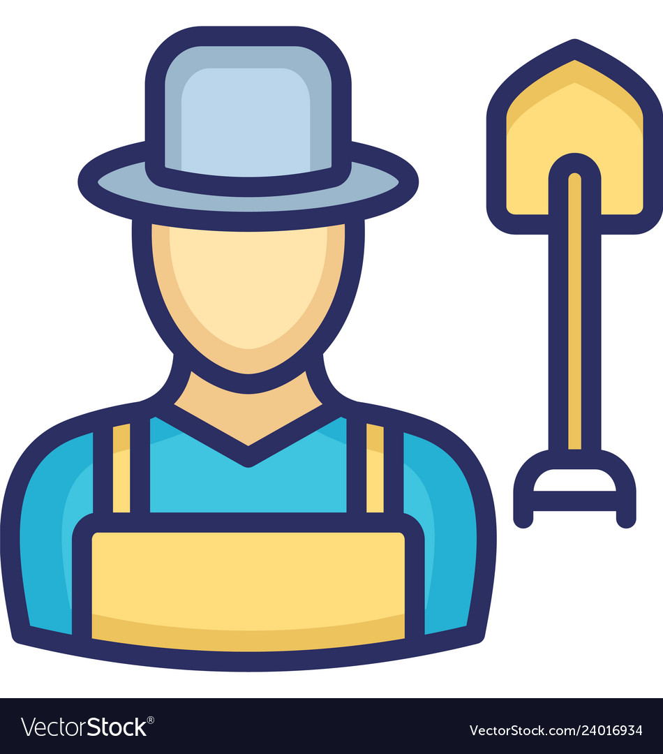 Gardener icon which can easily modify or e