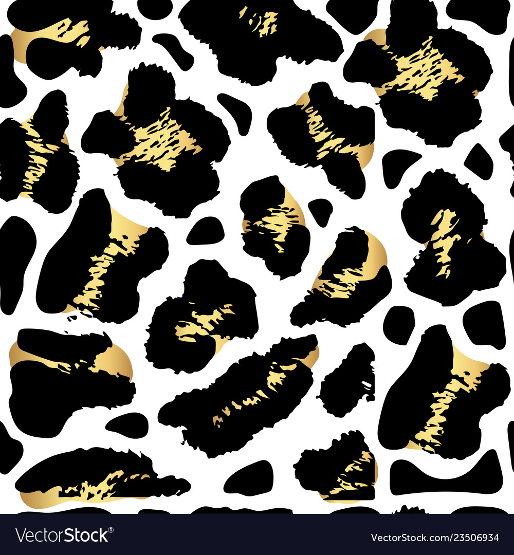 Gold Leopard Print Pattern