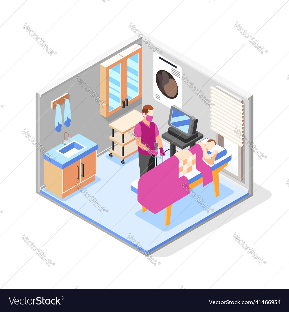 Health checkup isometric composition