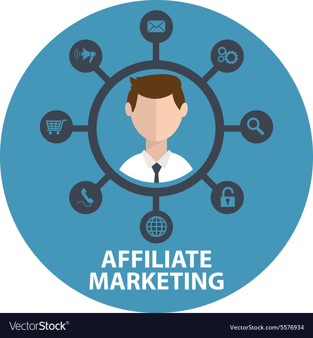 Icon affiliate marketing in Royalty Free Vector Image
