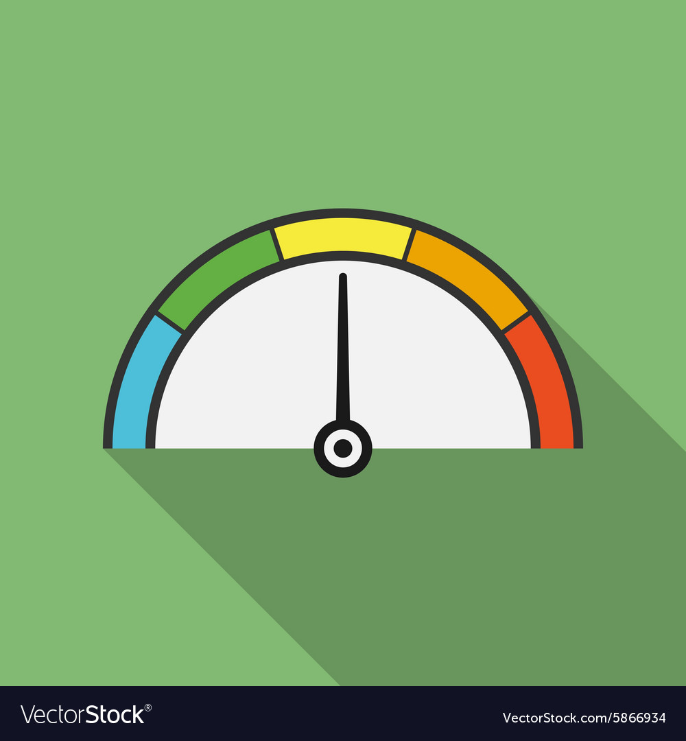 Icon of speedometer flat style