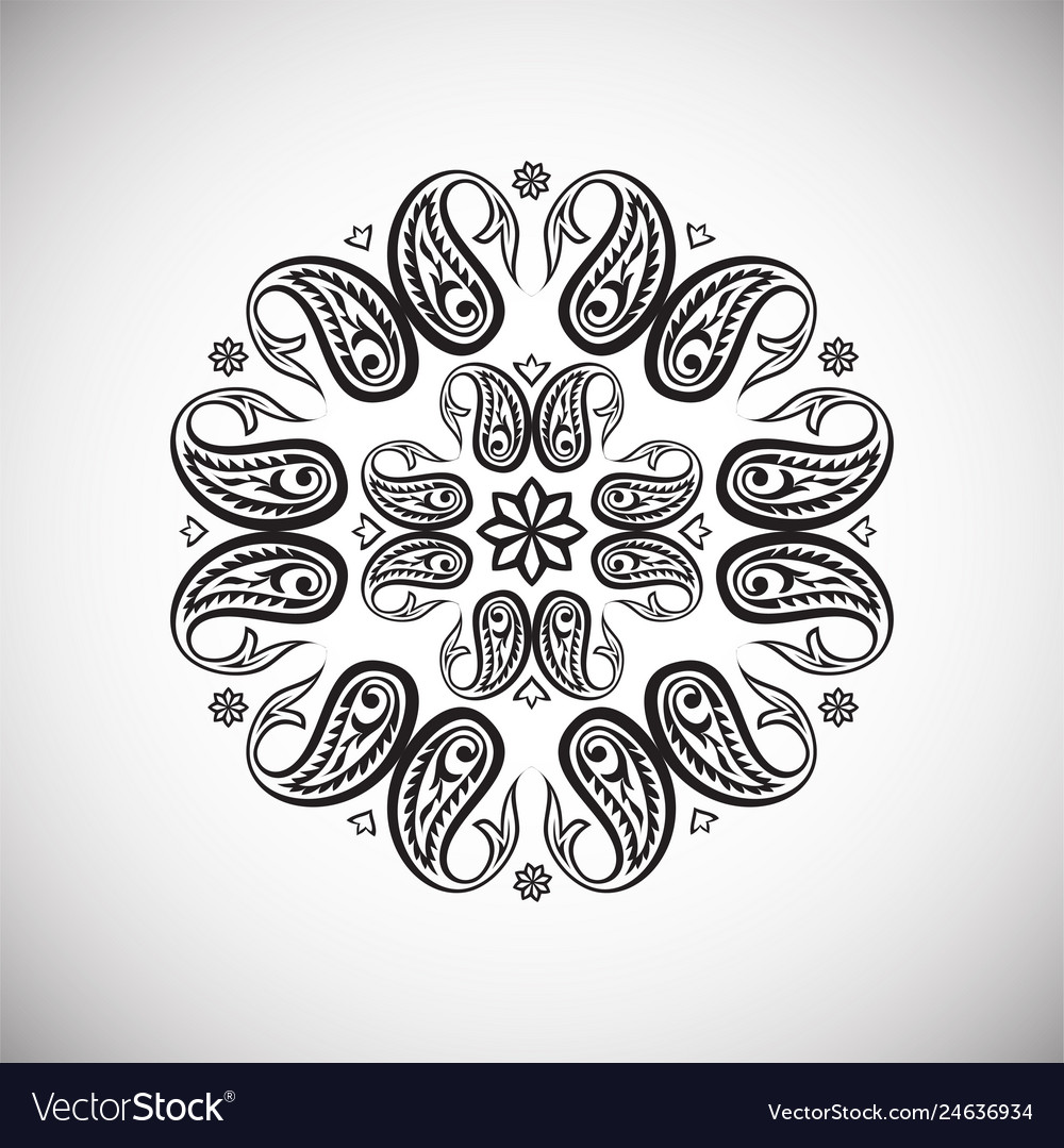 Mandala icon on background for graphic and web vector image Mandala icon on background for graphic and web