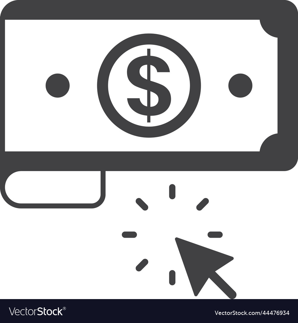 Money and cursor in minimal style
