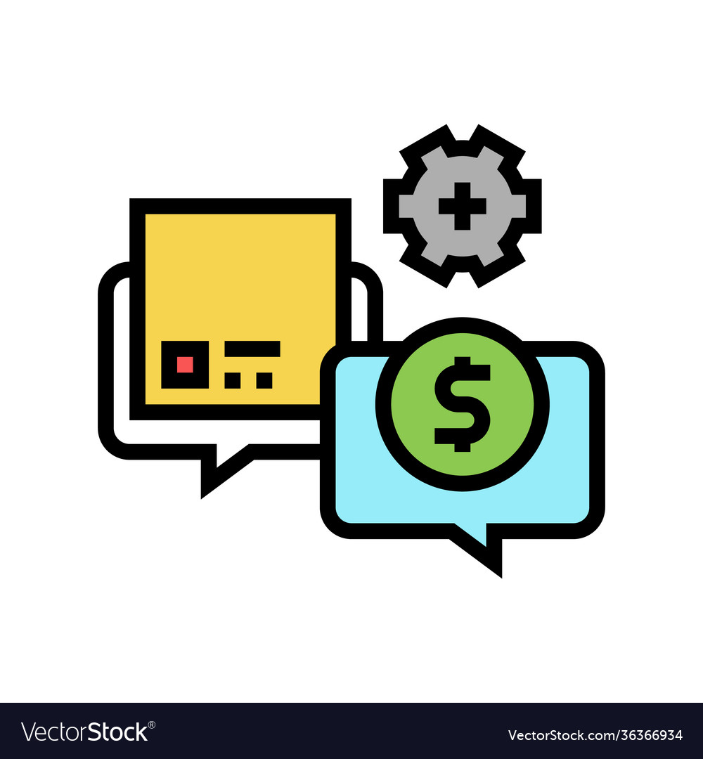 Procurement process color icon