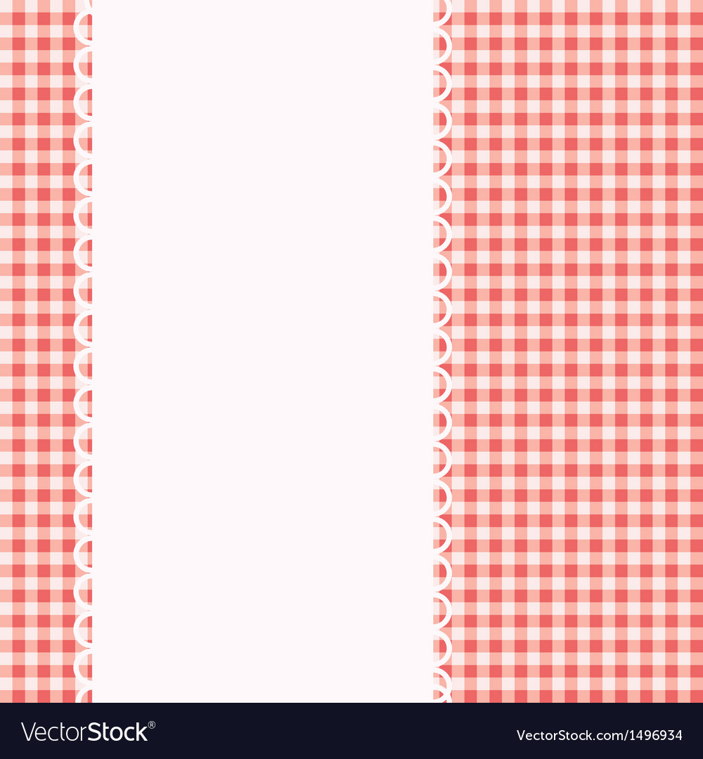 Red and White Checked Menu